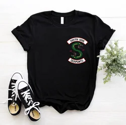 Friends Riverdale Harajuku T Shirt Women Southside Serpent Ullzang Cartoon T-shirt 90s Graphic Tshirt Fashion Top Tee Female