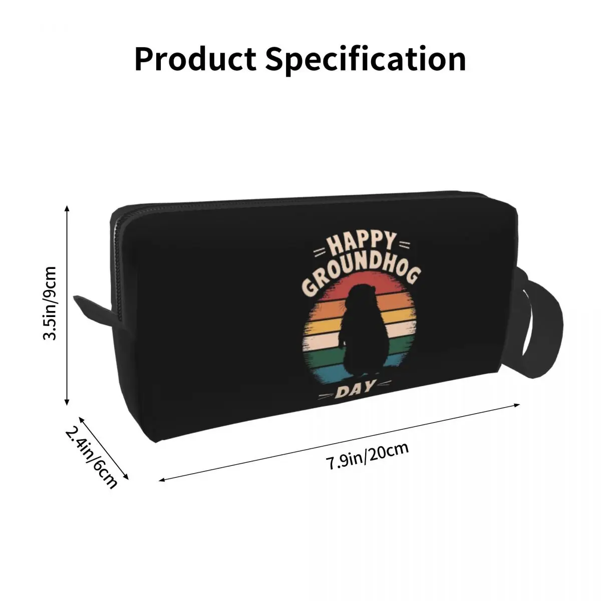 Celebrate Groundhog Day Makeup Bag Cosmetic Organizer Storage Dopp Kit for Women Beauty Travel Pencil Case