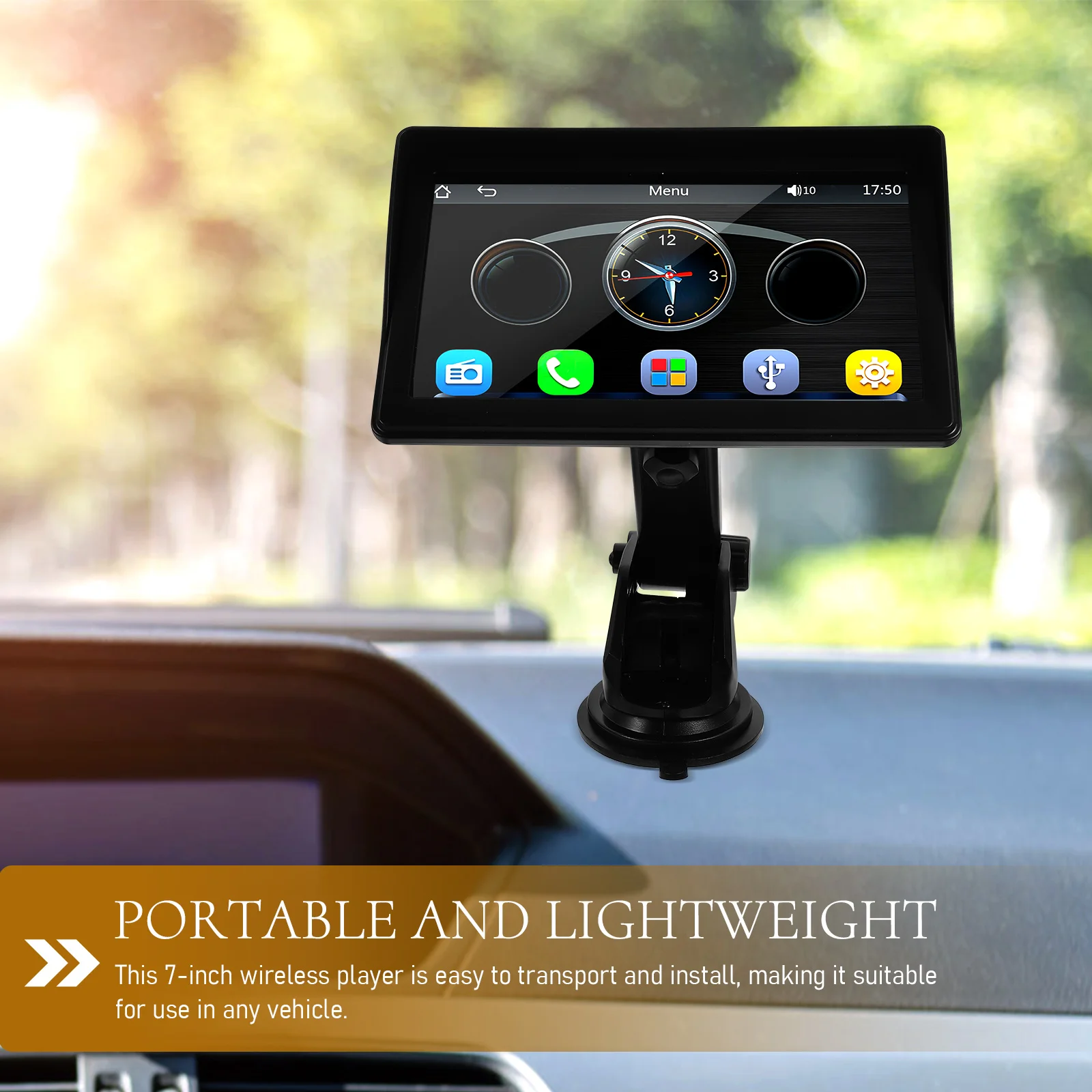 Automotive 7 Inch Portable Wireless Carplay Mp5 Player Vehicle Stereo USB Touchscreen