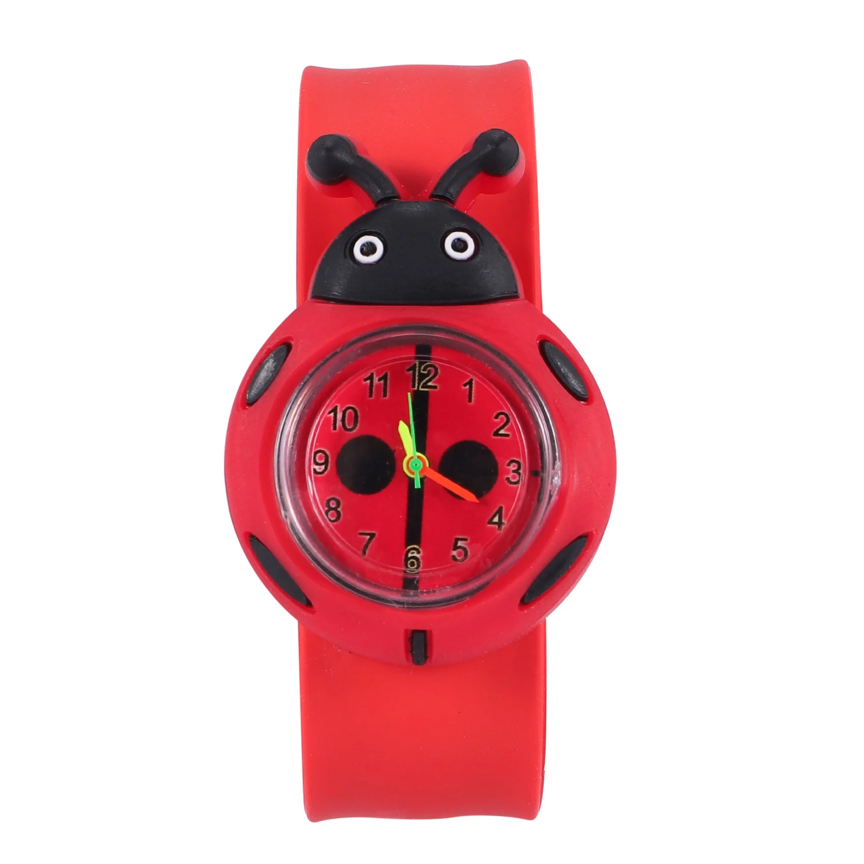 Kind Jongen Meisje Lieveheersbeestje Schattig Cartoon Siliconen Horloge - Kleur: Rood