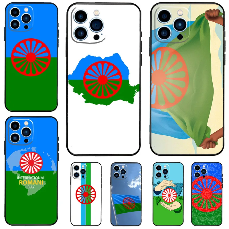 Custodia per bandiera Gypsy Romani Roma per iPhone 11 12 13 14 15 16 Pro Max Mini X XR XS Max 7 8 Plus Cover posteriore morbida