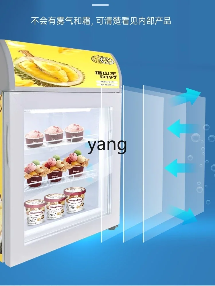 CX Commercial Vertical Ice Cream Ice Cream Display Cabinet Small Frozen Sample Glass Door Multi-Model