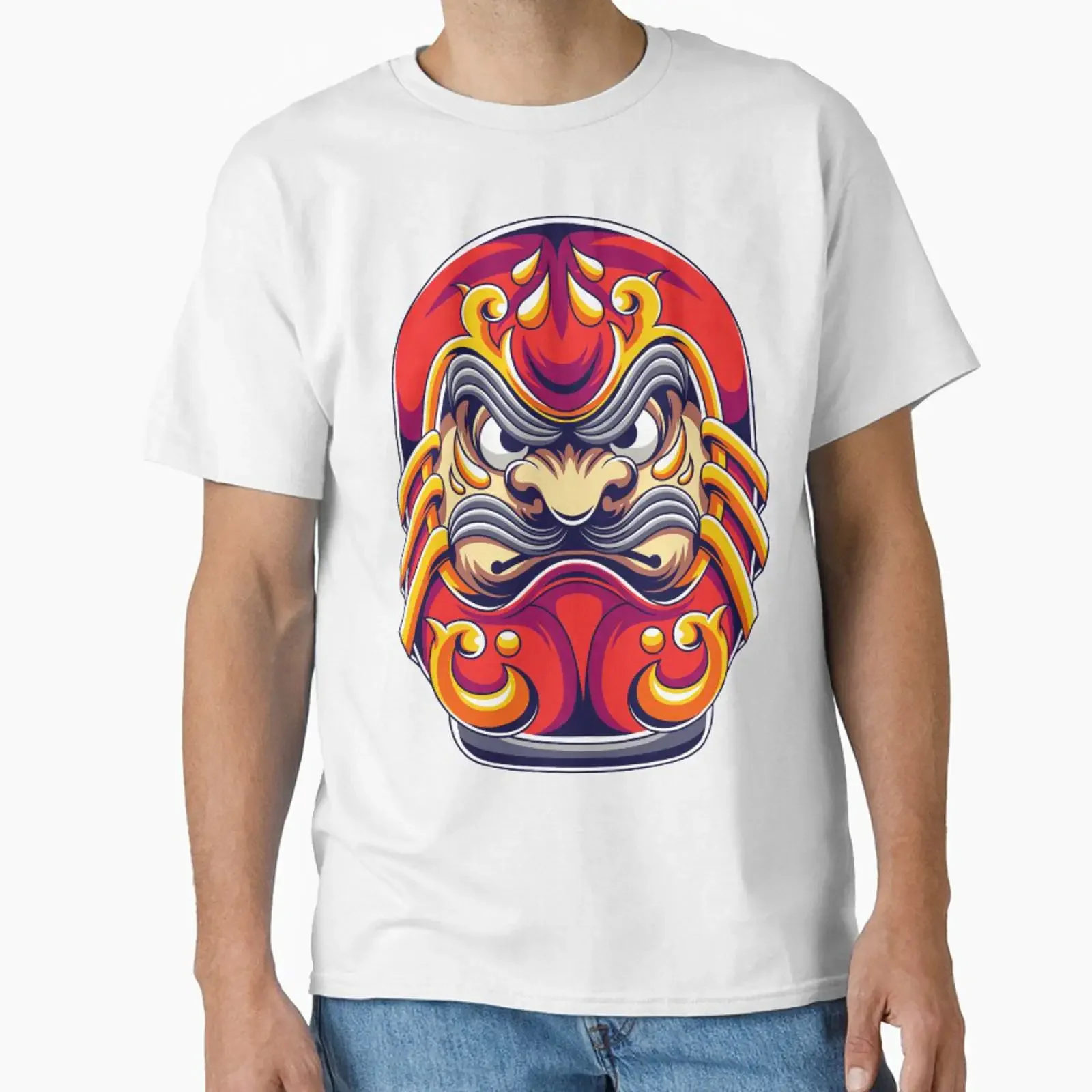 Daruma designed and sold by Sasha Arts vintage Washed designer clothes Breathable Stylish Soft fashion streetwear Stretched