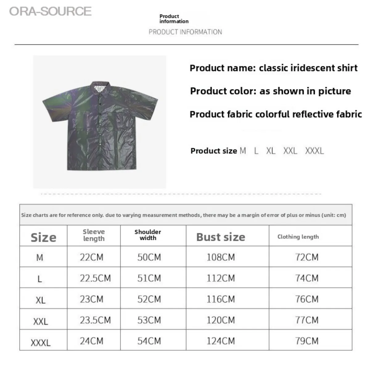 Reflective Shirt Men Summer Casual Loose Fit Short Sleeve Street Style Trendy Night Reflective Top Oversized Fashion Streetwear