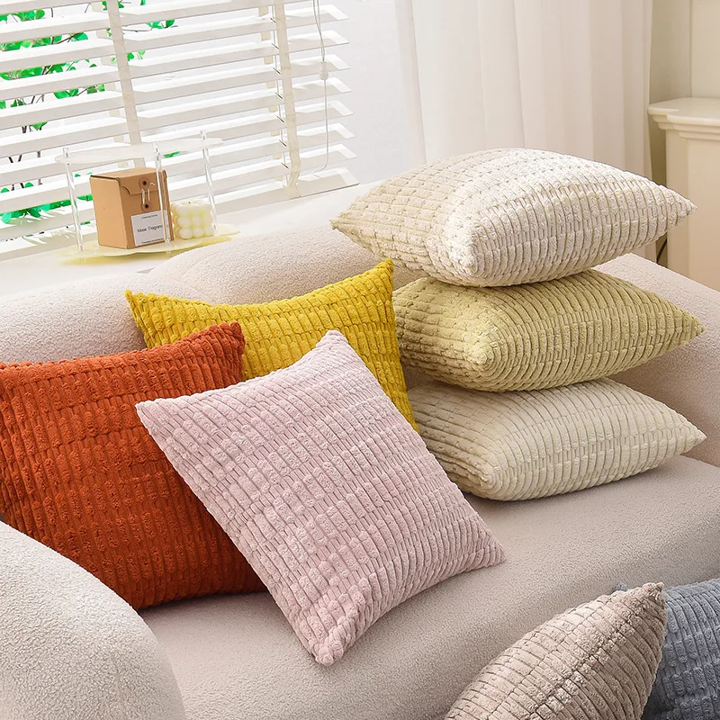 

Corduroy Pillowcase Home Decoration Pillowcase Soft Plush Pillowcase Solid Color Bedside Sofa Cushion Cover
