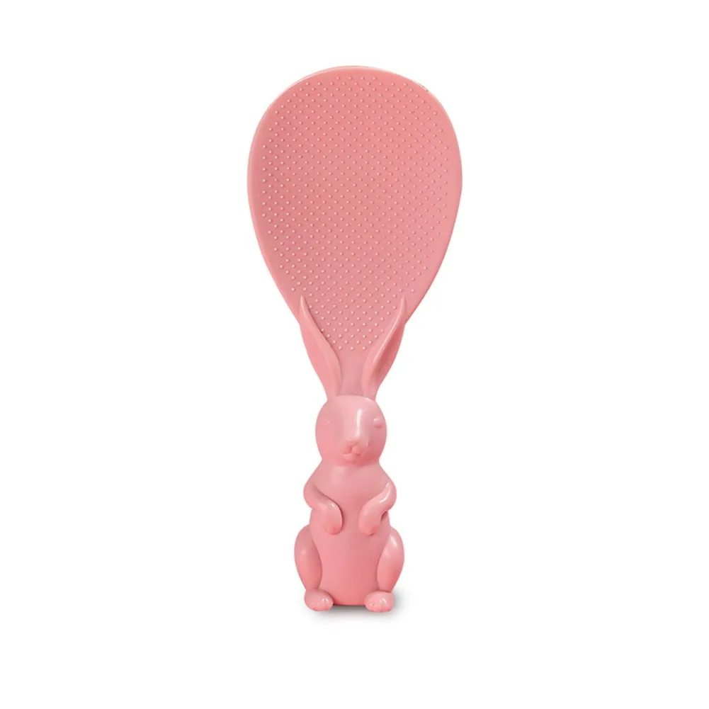 Rice Spoon Creative Kitchen Non-Stick Rice Paddle Spoon Lovely Standing Rabbit Bunny Shape Handle Shovel Plastic