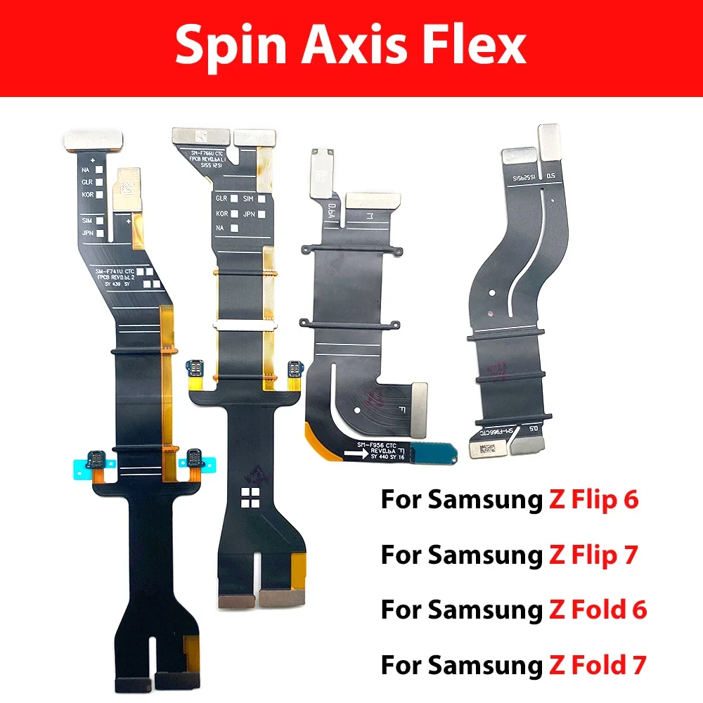 Mainboard Connector Flex Cable For Samsung Z Flip 6 F741 7 F766U Fold 6 7 LCD Display Spin Axis Main Flex