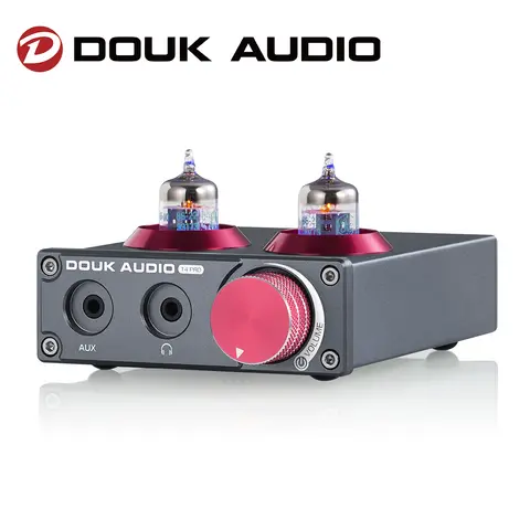 Return-Douk Audio HiFi JAN5654 Vacuum Tube RIAA Phono Pre-amplifier Stereo Headphone Amplifier Preamp for PC/Phone/Turntable