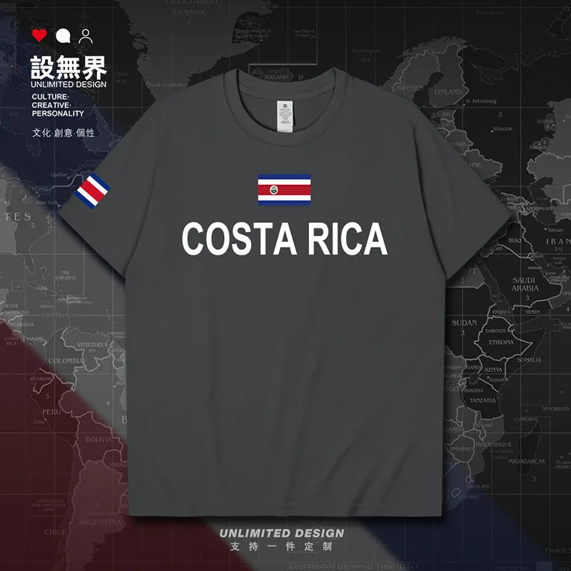 Costa Rica CRI Costa Rican mens t shirt printed cotton tops jerseys sports casual fashion tees tracksuit white summer clothes