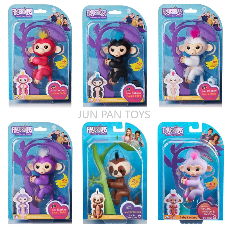 Original Fingerlings Interactive Baby Monkey Toys Action Figure Fingertip Monkey Electronic Smart Pet Girl Children Gift Toys