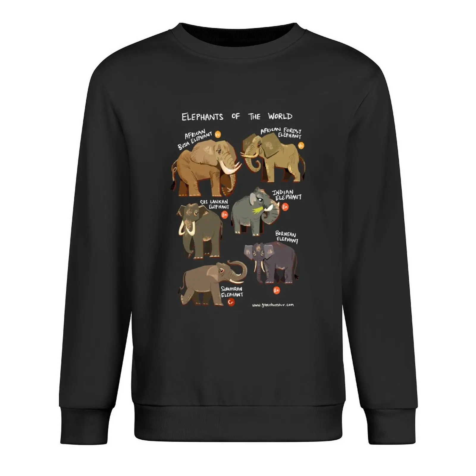 

Elephants of the World Pullover tracksuit winter clothes autumn aesthetic clothing sweatshirt men