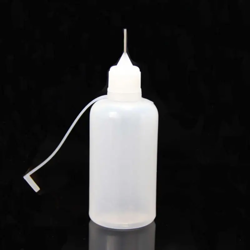 10ml 30ml Plastic Squeezable Tip Applicator Bottle refillable Dropper Bottles with Needle Tip Caps for Glue DIY