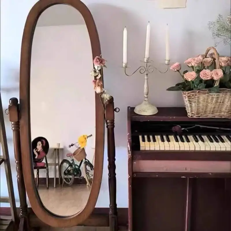 Standing Bed Room Mirrors Full Body Floor Nordic Design Long Mirrors Full Body Long Princess Espejos Decorativos Room Decoration