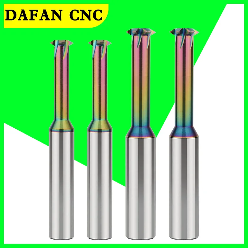 

HRC65 1-зубчатая фреза из карбида вольфрама, M0,8-M3, метрическая/UN/американская резьба, медь/алюминий/акрил, высокая точность