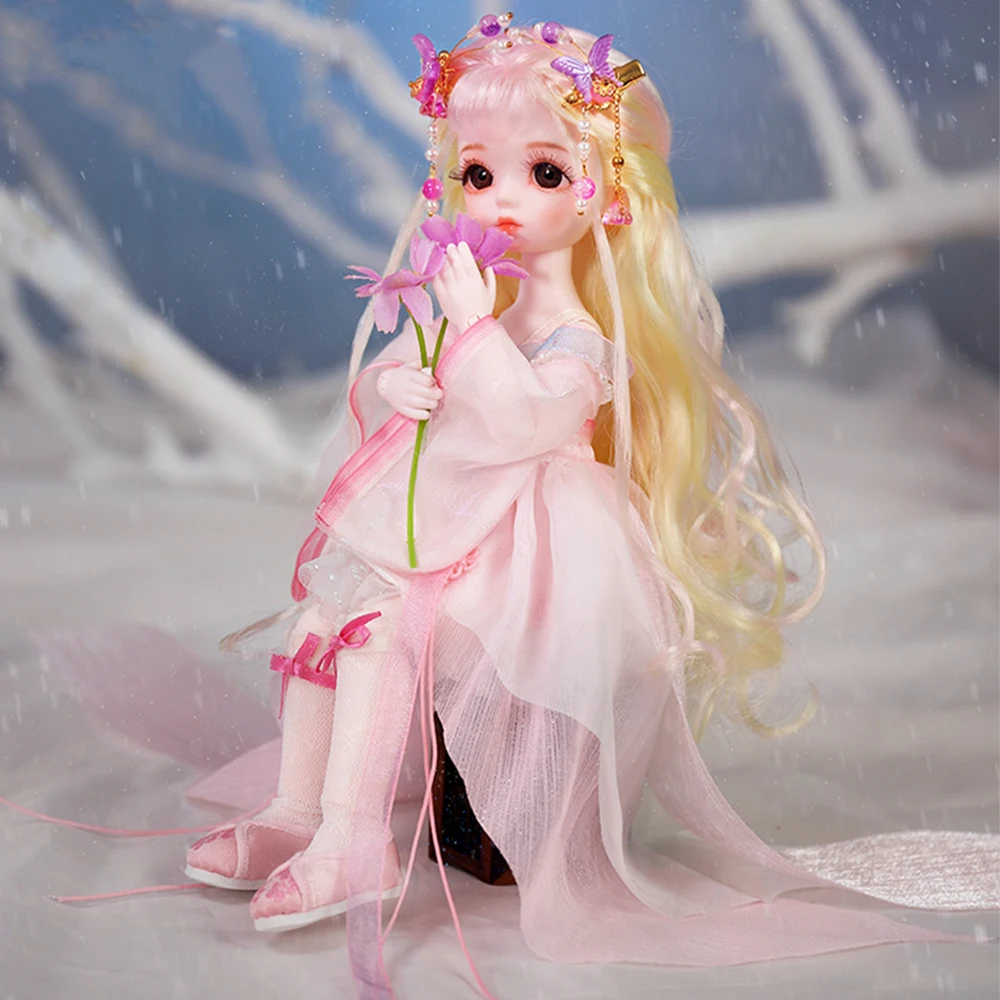 DBS DREAM FAIRY 중국 스타일 1/6 BJD 애니메이션 인형 기계 인테리어 바디 메이크업 헤어 눈 옷 신발 30cm 애니메이션