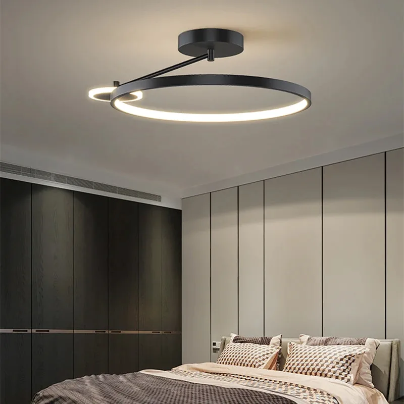 2023 جديد غرفة نوم LED مصباح السقف ذكي التحكم عن بعد شخصية تصميم دائري الممر الممر تركيبة إضاءة داخلية