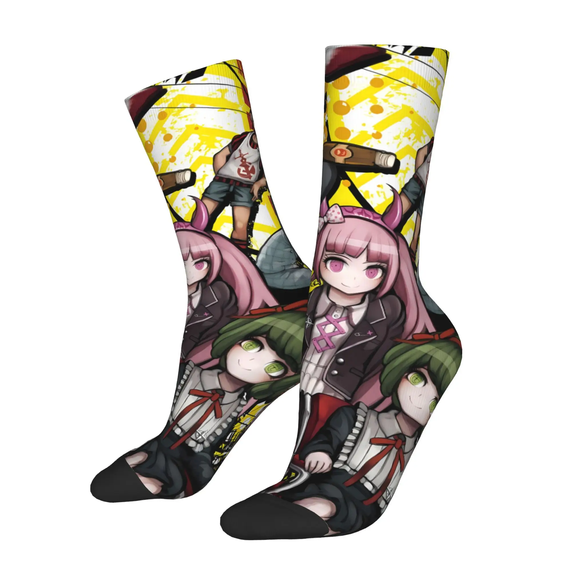

Danganronpa School Game Мужские новые спортивные носки Велосипедный дизайн на все сезоны