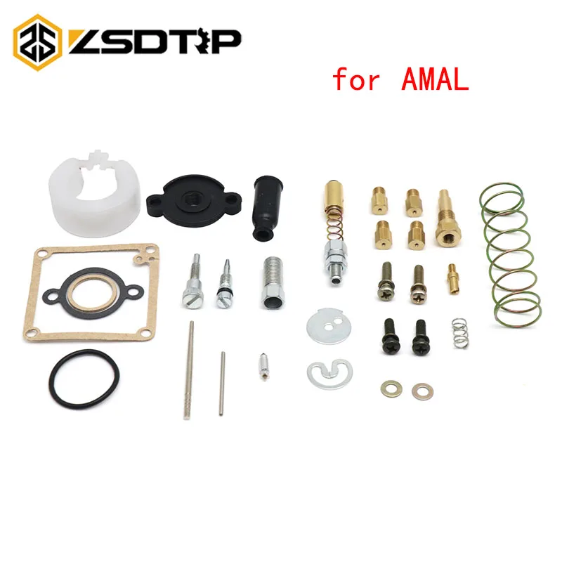 Zsdtrp amal kit de reparo do carburador para simson s50 s51 motocicleta carutetor float jato principal agulha bico ajuste parafuso junta