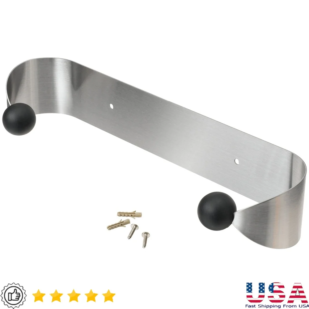 

Нержавеющая сталь под шкафом, держатель для бумажных полотенец, стойка для тяжелого манометра, легко загружаемая, настенные кухонные аксессуары, резиновый шар