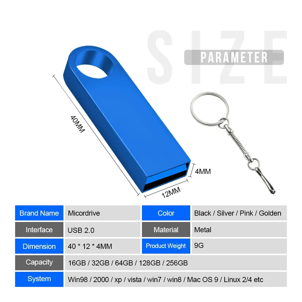 USB Flash Drive 128Gb Pendrive 128Gb Memory Stick 32Gb 4Gb Metal 64 Gb Pen Drive 8Gb Usb Stick 16 Gb