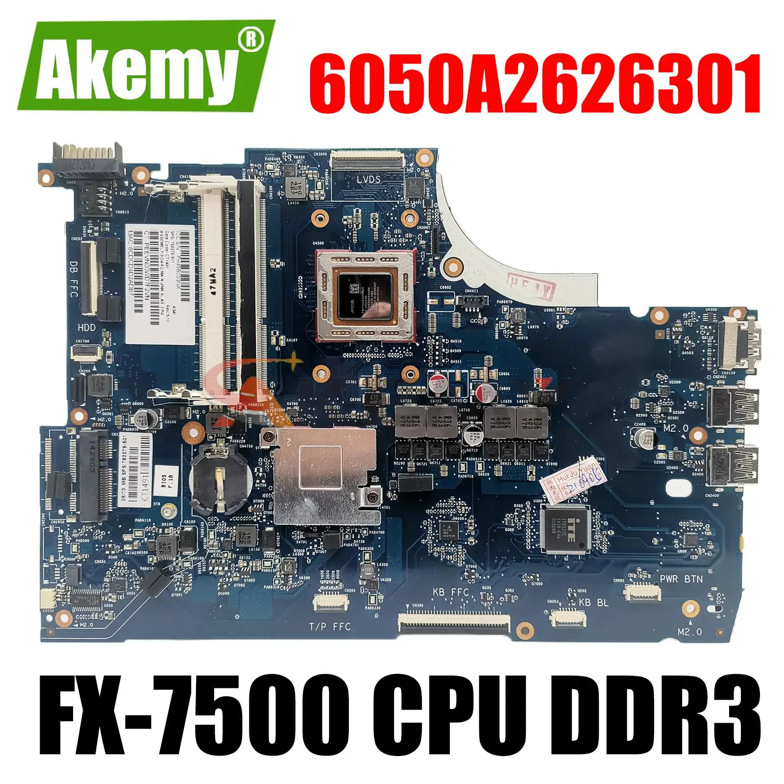 

782279-501 782279-001 For HP ENVY15-J 15Q-Z M6-N M6-N113DX Laptop Motherboard 6050A2626301 with FX-7500 CPU DDR3 100% Test Work