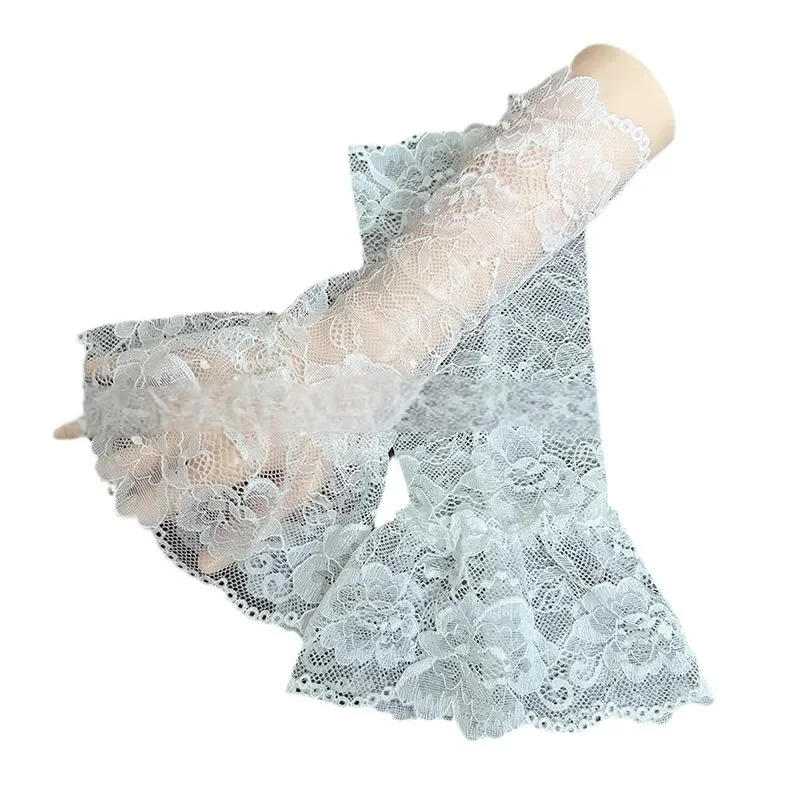 Lace Trimmed Wedding Gloves for Elegant Brides