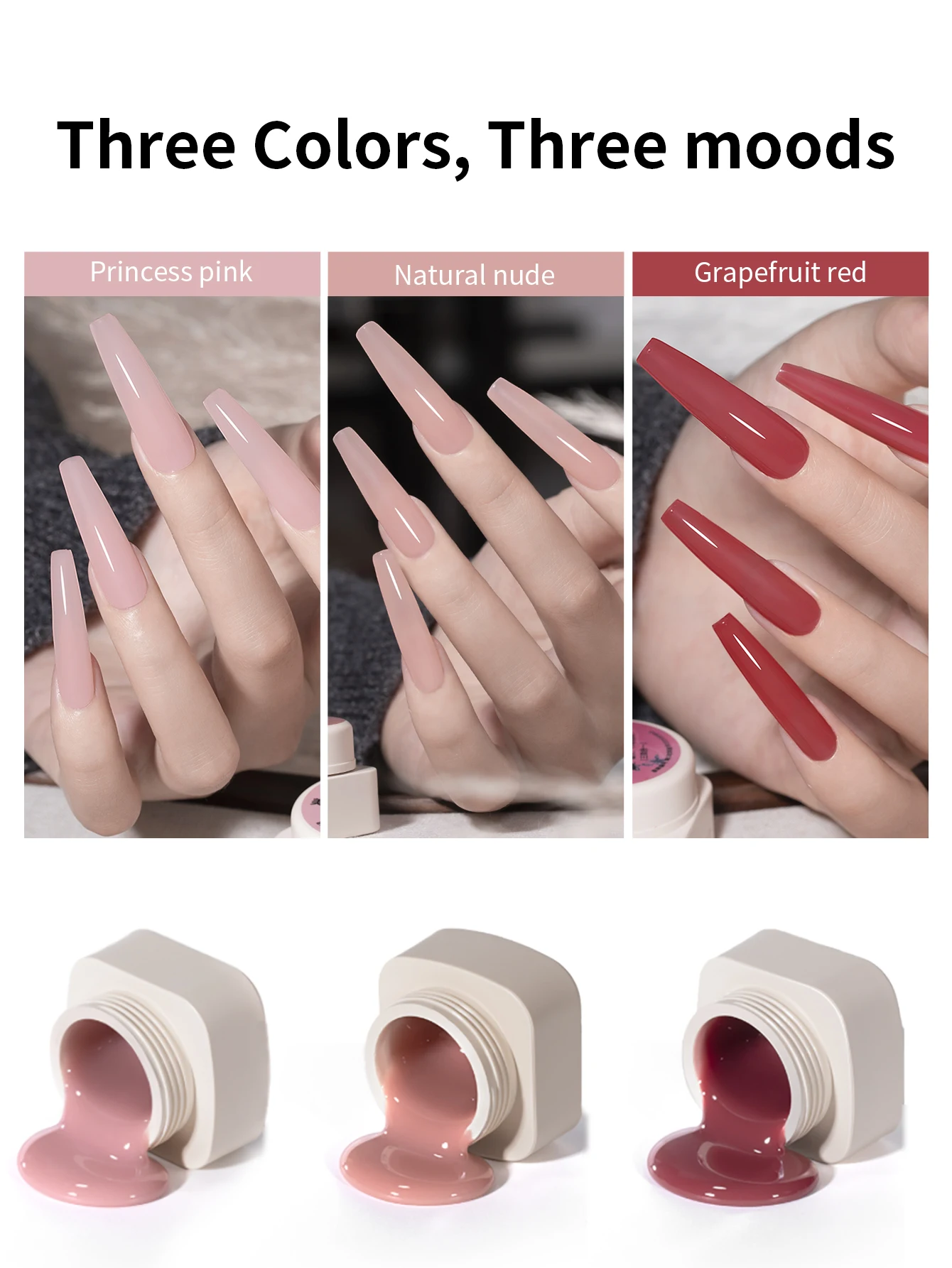 RS NAIL 5g Jelly Nail Extension Gel Nail Polish Nude Pink Builder   Extension Gel Soak Off UV Self-leveling Construct Nail Gel