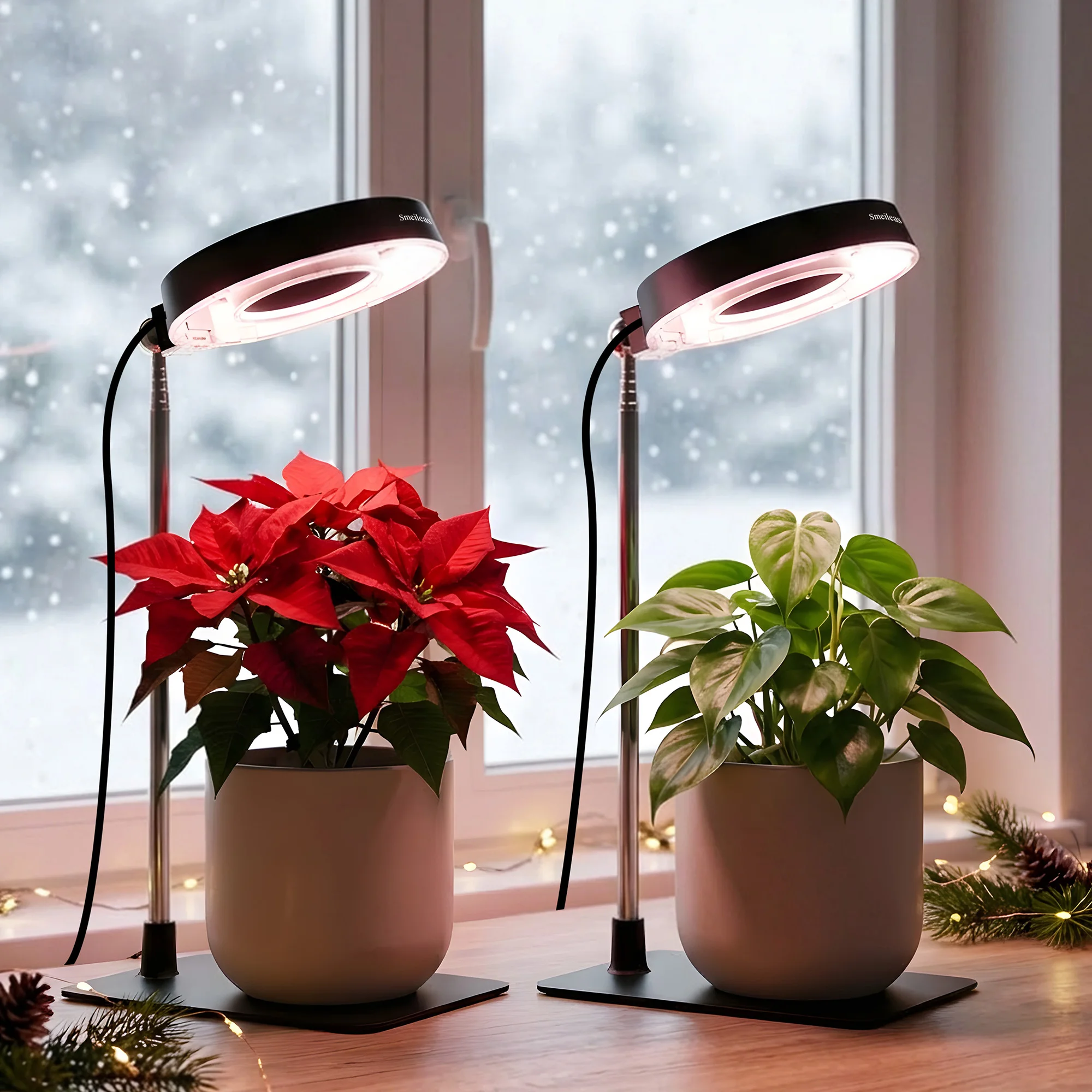 

2pcs, 2026 All-New Design: Full Spectrum Plant Grow Lights, 720° Rotatable Adjustable Height Plant Light for Indoor Plants.