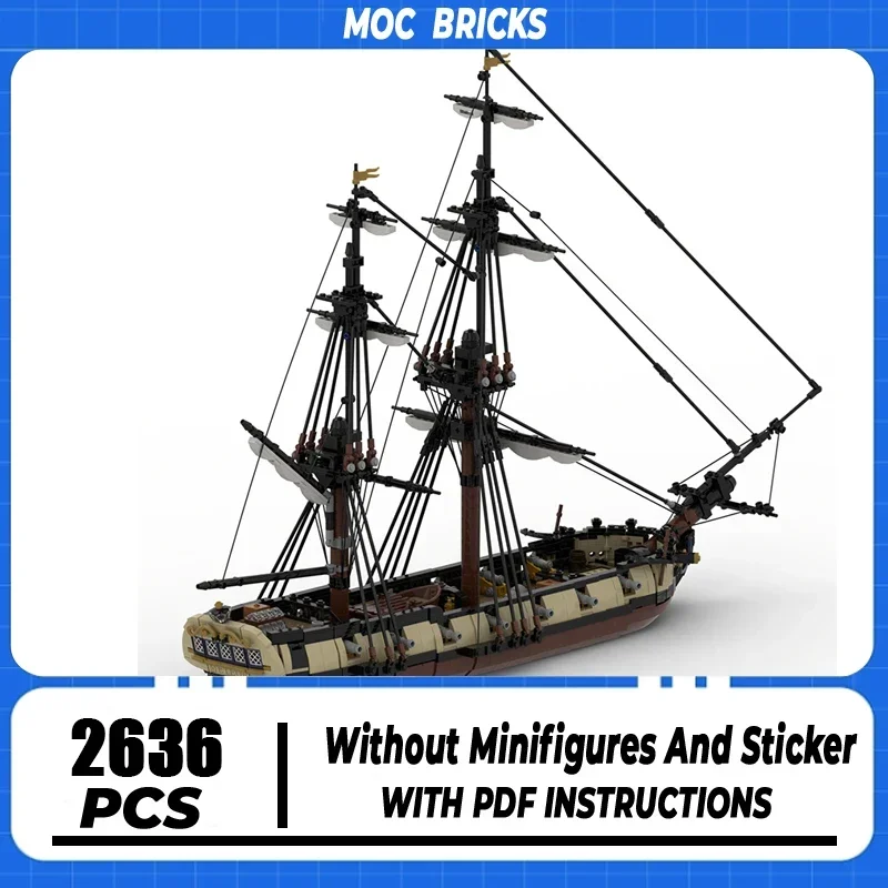 

Moc Building Bricks HMS Meteor Model Boat Technology Modular Blocks Gifts Toys For DIY Sets Assembly