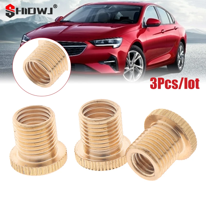 3pcs/set M10*1.25, M10*1.5, M8*1.25 Universal Car Auto Gear Stick Shift Shifter Knob Head Thread Screw Adapter Kit