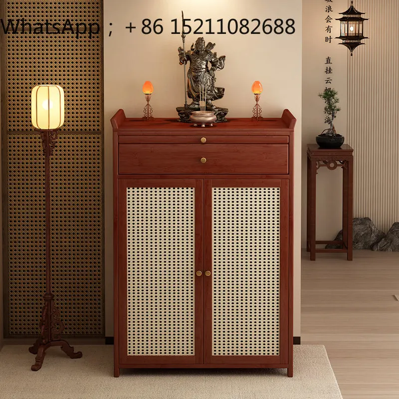 LLY new Chinese-style offering table household Shentai Cai Ye cabinet incense case Buddha platform entrance incense table
