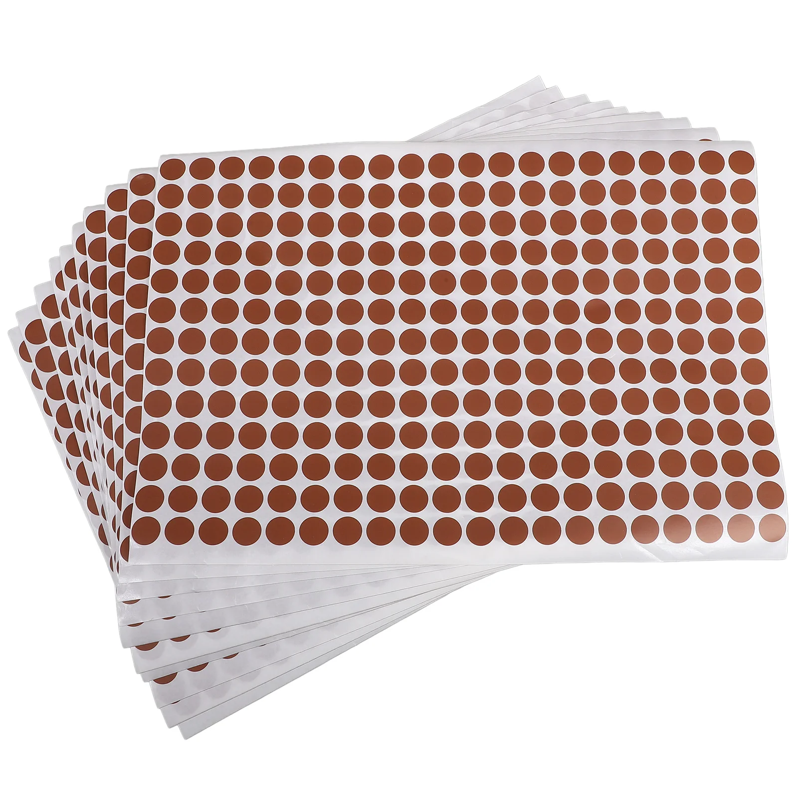 

Round Copper Plate Paper Labels 10 Sheets Dot Stickers Blank Classifying Decorative Adhesive Office Use Round