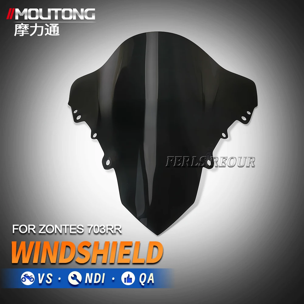 Fit For Zontes 703RR Motorcycle Windshield Smoke Black Windscreen Deflector