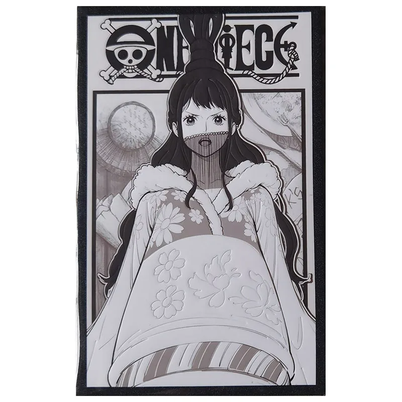 Tarjetas coleccionables de papel de colores raros de una pieza de Anime, Luffy Robin Sanji Nami Zoro Jinbe Law Hancock, juguetes para niños, regalo de cumpleaños