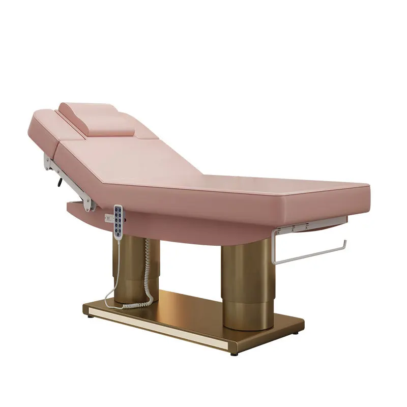 

Electric beauty with lamp, body spa massage embroidery for beauty salon, folding micro-plastic injection bed