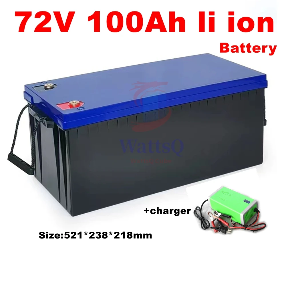 

waterproof lithium 72V 100AH li ion battery With BMS for 5000W 8000W scooter AGV demo Go Cart Skateboard bike +10A charger