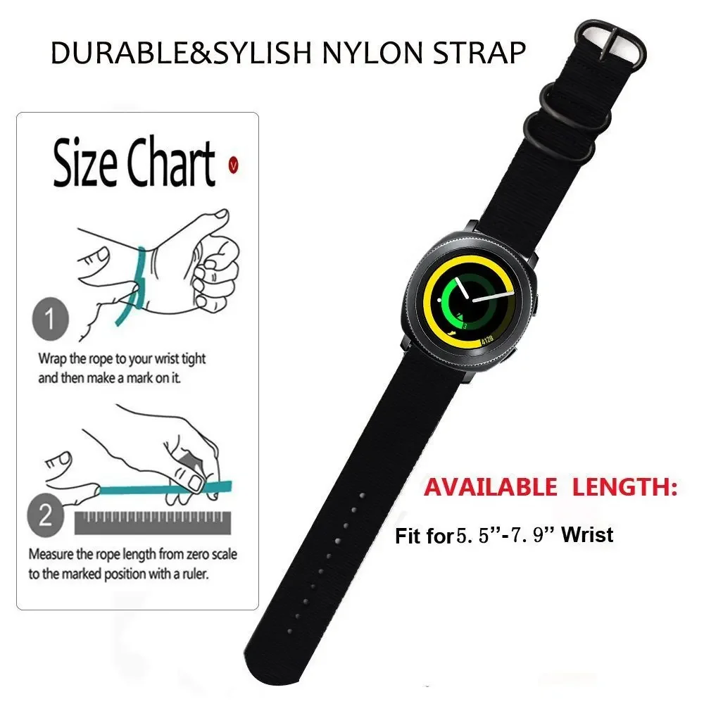 18mm 20mm 22mm 24mm watch strap For Samsung Galaxy watch 4/6/5 pro 46mm 42mm Active2 Active1 Gear S3 frontier Sports nylon band