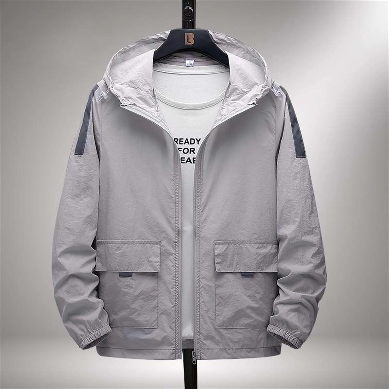 Men Jacket Coat Windbreaker Summer And Autumn Sun Protection Windproof And Rainproof Outdoor Sports Casual Breathable Jackets