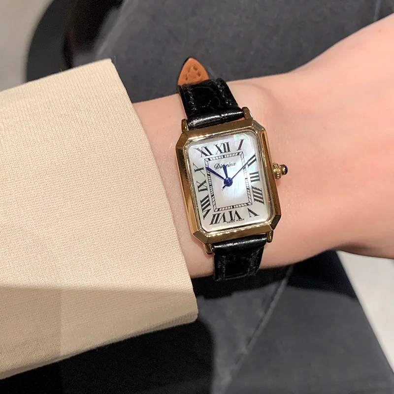 

Exquisite Women'S Wristwatch, Small Square Vintage Watch, Antique Watch, Trendy Women'S Watch, Gift For Women, Ladies' Gift.