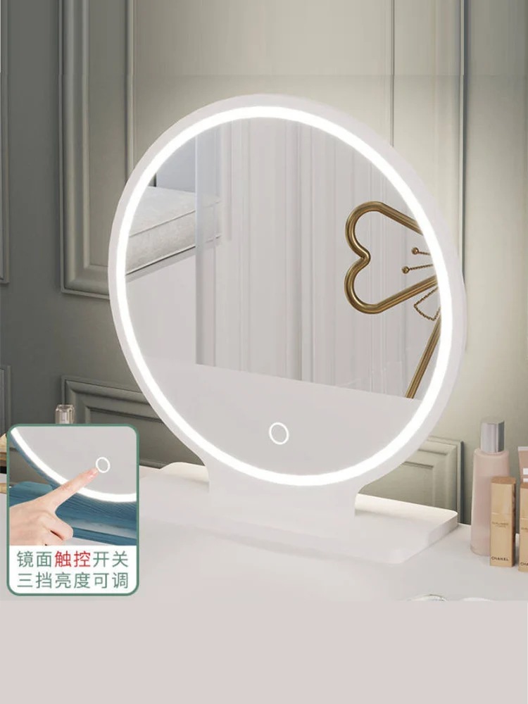 Desktop makeup mirrors for students' dormitories, minimalist desktop girls' dressing mirrors, high-definition large mirrors