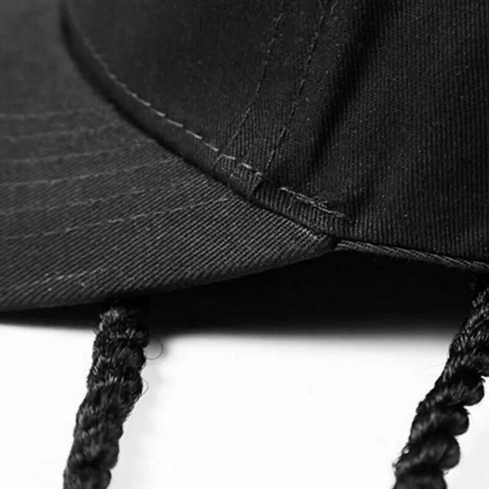 Sommer Unisex Dame Männer Baseball Kappe Hut Mit Dreadlocks Perücke Hip-Hop Punk Schmutziges Haar Geflecht Visiere Hüte – Detail 12