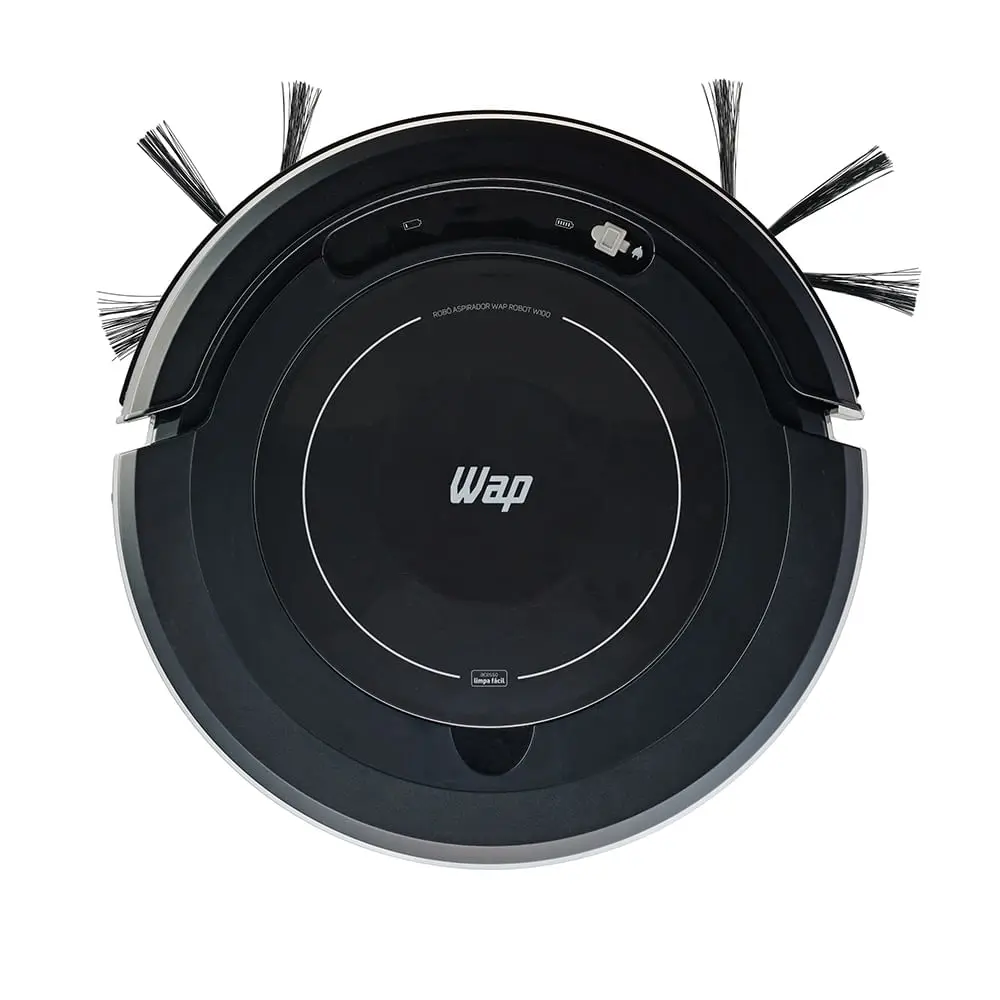 W100 Black Bivolt Robot WAP Robot Vacuum Cleaner