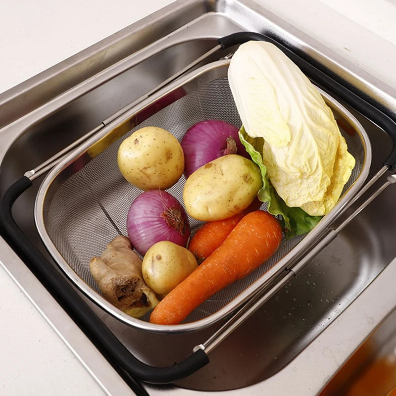 ABNO-Sink Drain Basket Drain Basket Storage Filter Tool Sink Filter Drain Basket Vegetable Basin Kitchen Rack