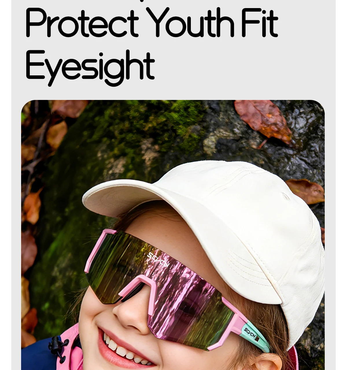 SCVCN Kinder-Radsportbrillen Mädchen-Sportbrillen UV400 Jungen Baseball Outdoor Laufen Wandern Eyewear Sonnenbrillen 2026 – Detail 5