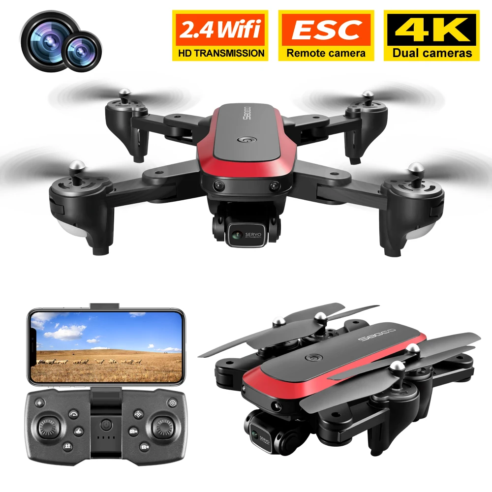 2022 NEW S8000 Optical Flow Positioning Folding UAV 4K HD Aerial Photography ESC Dual Camera Aerial Camera Drone Toys