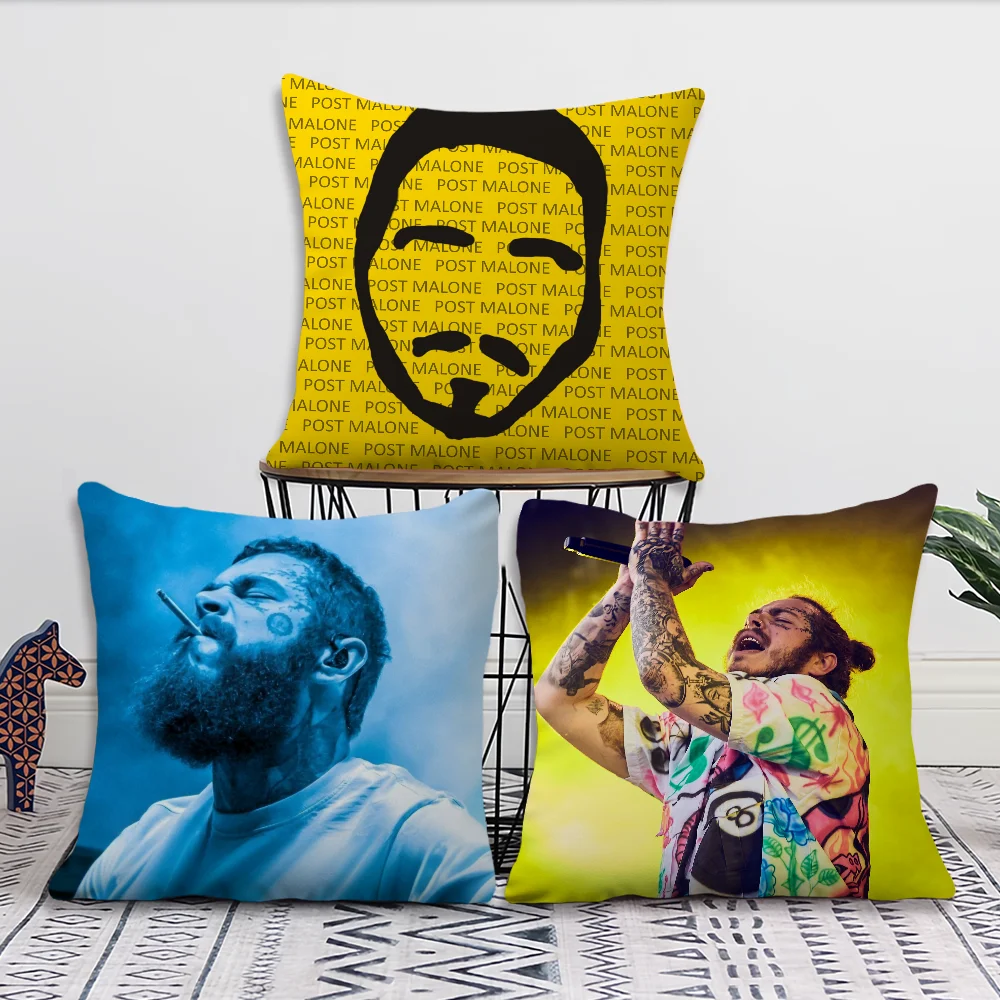 Singer P-Post M-Malone Comfortable Decorative Cushion Cover Pillow Case Suitable for Home Living Room Sofa Room Decoration