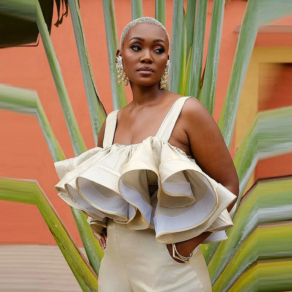 Afrykańska bluzka damska na ramiączkach, mieszane kolory, falbanki, na wieczorne przyjęcie, krótka, ręcznie robiona, dopasowana bluzka dla dziewcząt.