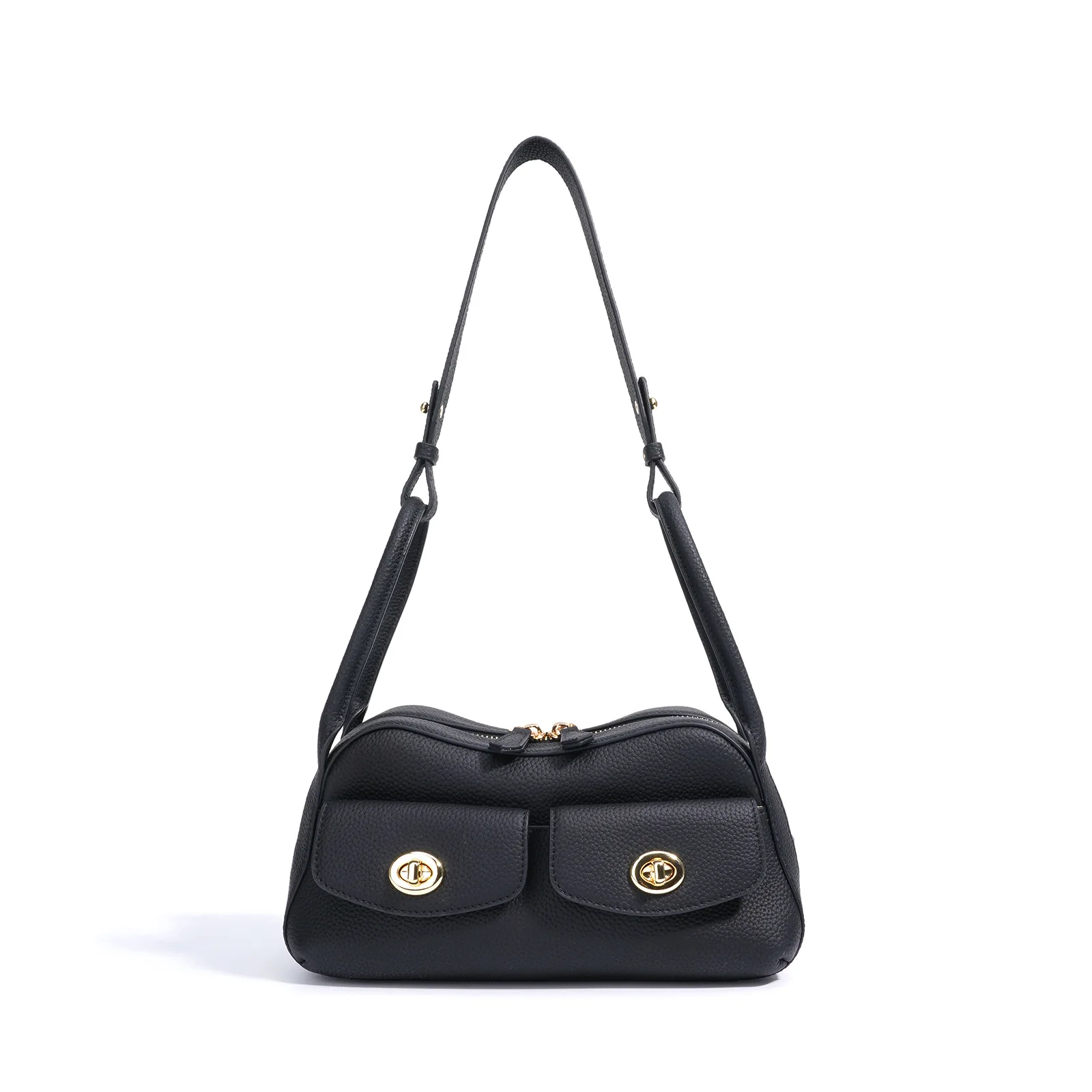 

Top layer cowhide women's saddle bag 2025 new niche design high-end vintage handbag fashionable simple underarm shoulder bag