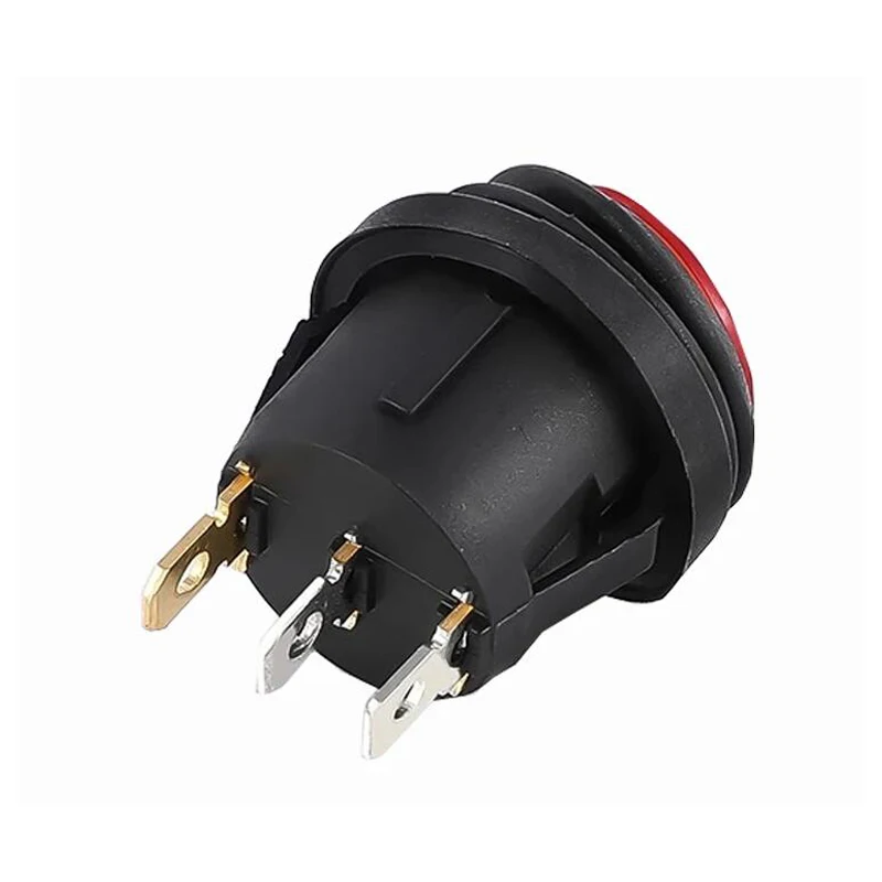 1Pcs on / off SPST Round waterproof boat LED rocker switchlight 12V 220V power button switch on off тумблер лодка