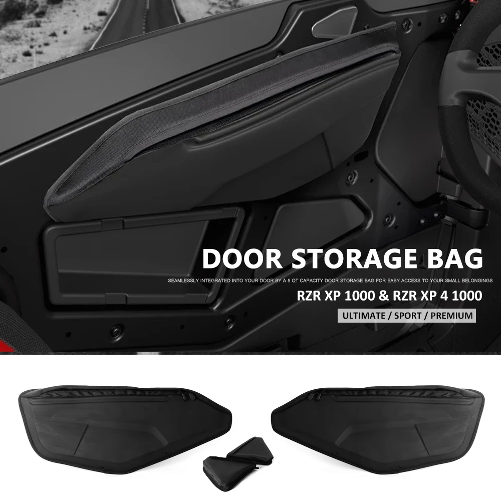 

UTV Black Cab Pack Door Storage Bag Storage Tool Bags For Polaris RZR XP 4 1000 Sport XP1000 Premium XP4 Ultimate 2024 2025
